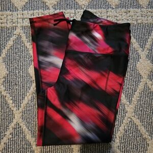 DSG Black Leggings Womans Size Large Black And Red Full Length